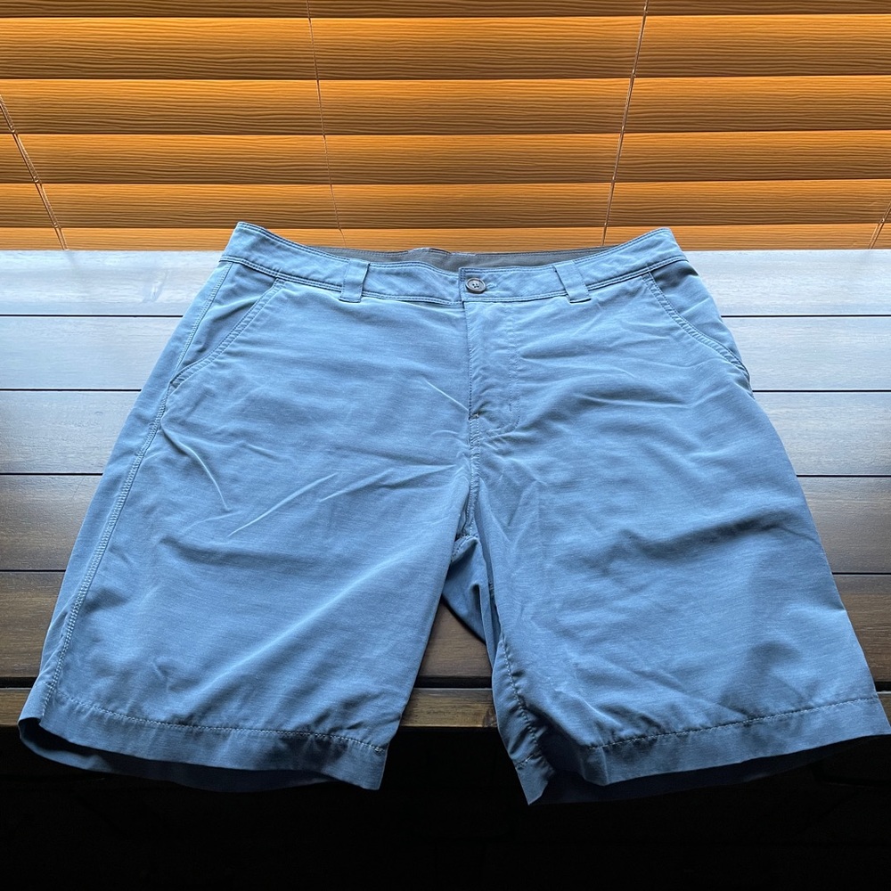 Prana Blue Flat Front Casual Shorts